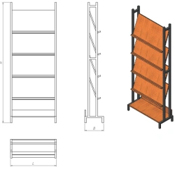 Demonstration Library Shelf for Print Media (SBD Series)
