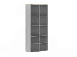 Modern Office Cabinet with Large Aluminum Doors, Art. FLS332