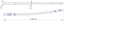 Anatomically Curved Blocking Pin for Femur (9.0mm, 10.0mm, 11.0mm; Length 280-420mm)