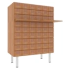 Catalog Cabinet with 54 Drawers (3-Module) on Supports, H238mm