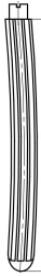 Distal Component NS RM Revision Foot, Non-Cemented, 230mm