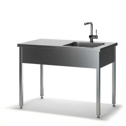 Stainless Steel Work Table with Integrated Sink MS-P-1 (No Edge)