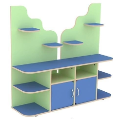 Children's Natural Corner Shelf Unit