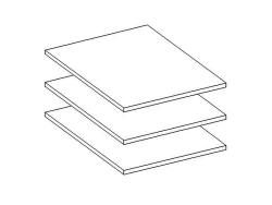 Flash Bedroom Furniture Set Shelves for 1-Door Wardrobe