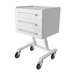Mobile Metal Manipulation Table for Dentists with 3 Drawers - SM547-03-MSK