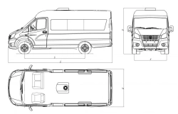 Animal Transport Van 3008FG Based on GAZ Vehicles A31R23, A31R33, A32R23, A32R33, A31R25, A31R35, A32R2