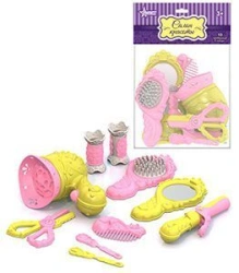 Hair Care Set with Hair Dryer (Colorful) - 10 Pieces