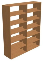 Open Double Office Shelf FML16