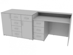 Demonstration Table 2400x740x900mm Modular Design