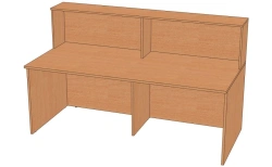 Rectangular Reception Desk with Side Supports - Model SR-1