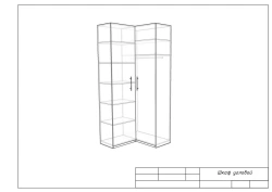 Corner Wardrobe with 2 Doors