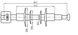 Linear Suspension Insulator with Silicone Organic Shell LK 120/10-I-3 GP