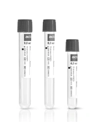Acti-Fine Vacuum Blood Collection Tubes with Sodium Fluoride and K3EDTA, 13x75 mm, 1.0 ml