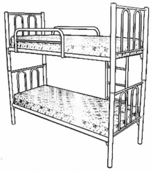Double-Decker Bed for Hotels and Healthcare - Model SI56.01.04.01