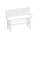 Modular Workbench ITP-2-PL-2 O-S for Garage and Assembly Tasks