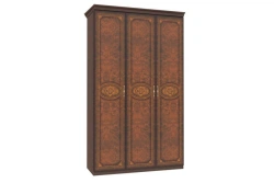 Classic Three-Door Cabinet, Model LD.637230.000 (Walnut Finish)
