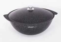 Aluminum Cast Plov Pot 9L with Non-Stick Coating - Kukmara Granit Ultra