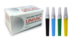 UNIVAC® Dual-Sided Needle with Visual Chamber for Venous Blood Collection, 0.9x25 mm (20Gx1")