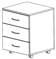 Rolling Cabinet for Documents and Office Supplies, Model TУВ.23-01