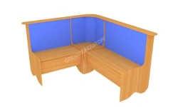 Soft Upholstered Wooden Corner Kitchen Sofa