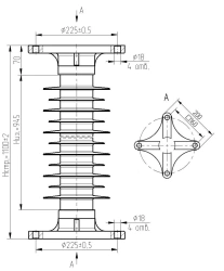 Polymer Insulator OCK 10-110-B05-2 UHL1 for Electrical Equipment