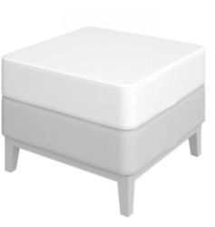 Customizable Lux Puff with Metal Frame