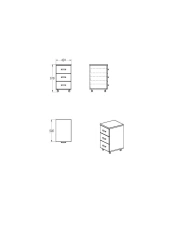 Rectangular Storage Cabinet T001 with Wheels