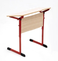 Two-Seat Non-Regulated Student Desk with Inclined Top