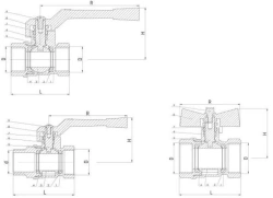 Brass Ball Valve KSHL DN 10-50 PN 1.6 MPa
