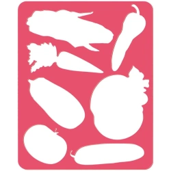 Vegetable Outline Coloring Stencil, STAMM "Vegetables