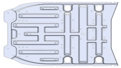 Low Tunnel / Medium Floor Panel for Vehicles - A9606162066