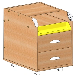 Rolling Cabinet for School and Office Supplies, Model TУВ.07