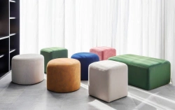 Wooden Frame Puff Chair by Edelwood