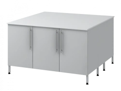 Island Table with Two Metal Support Pedestals 1500 OTDL