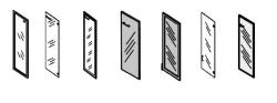 Medium glass door