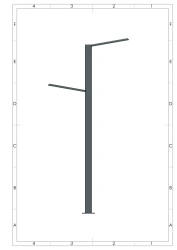 Steel Outdoor Lighting Poles OTKVf 180-9.0-1/1-180
