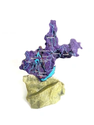 Souvenir "Irkutsk Region" on Stand (Charoite)