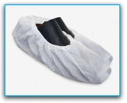 Disposable Non-Sterile Medical Shoe Covers 40x15cm with Two Rubber Bands