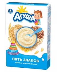 Instant Milk Porridge with Five Grains (Wheat, Rice, Oats, Buckwheat, Corn) with Prebiotics - 200g