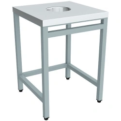 Stainless Steel Food Waste Collection Table ECONOM SSOP-6/6ENP