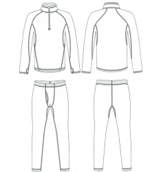 Fleece Thermal Underwear Set (T-Shirt & Long Johns)