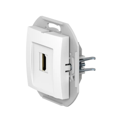 CADUCEUS ALING PRESTIGE Hidden Installation Socket with Keystone HDMI Module Type A-A, White, Art. 60163.0