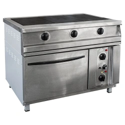 Electric Cooking Stove with 3 Burners and Oven PEP-0.51M-DS-N