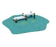 Double-Level Horizontal Gymnastics Bench ATM-014