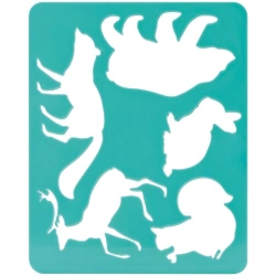 Forest Animals Stencil Coloring Set with Euro Hook