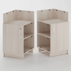 Built-in Workspace Cabinet with One Niche and Door