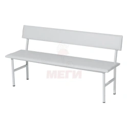 Bench with Epoxy Coated Steel Frame and Vinyl Upholstery - BL-MSK