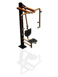 Outdoor Stationary Butterfly Trainer for Arm and Chest Muscles