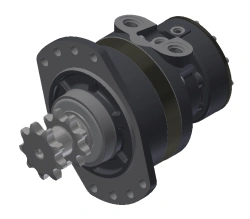 Radial Piston Hydraulic Motor with Brake Block, Model: ЮФЕИ.382239.003