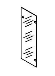 Glass Middle Door for Office Wooden Furniture Set "Rio Base